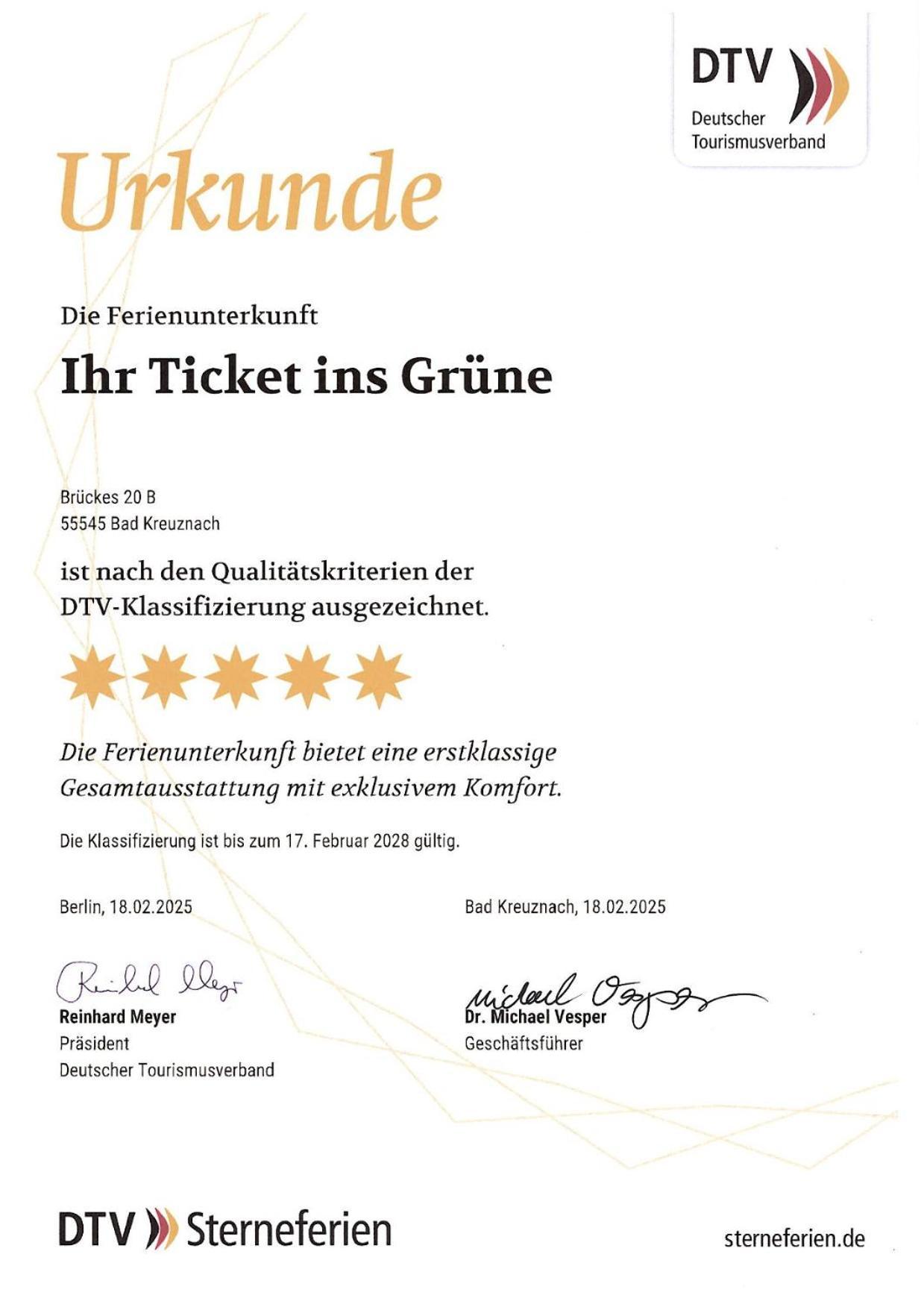 Ihr Ticket Ins Gruene - Topmoderne 5-Sterne-Ferienwohnung Bad Kreuznach Zewnętrze zdjęcie